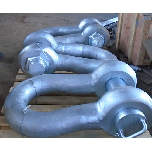 Drop‑forged high strength carbon‑steel marine shackle