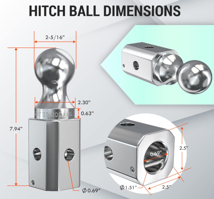 Gooseneck Ball Hitch Gooseneck Tow Hitch Ball Trailer Arm Trailer Hook Winch