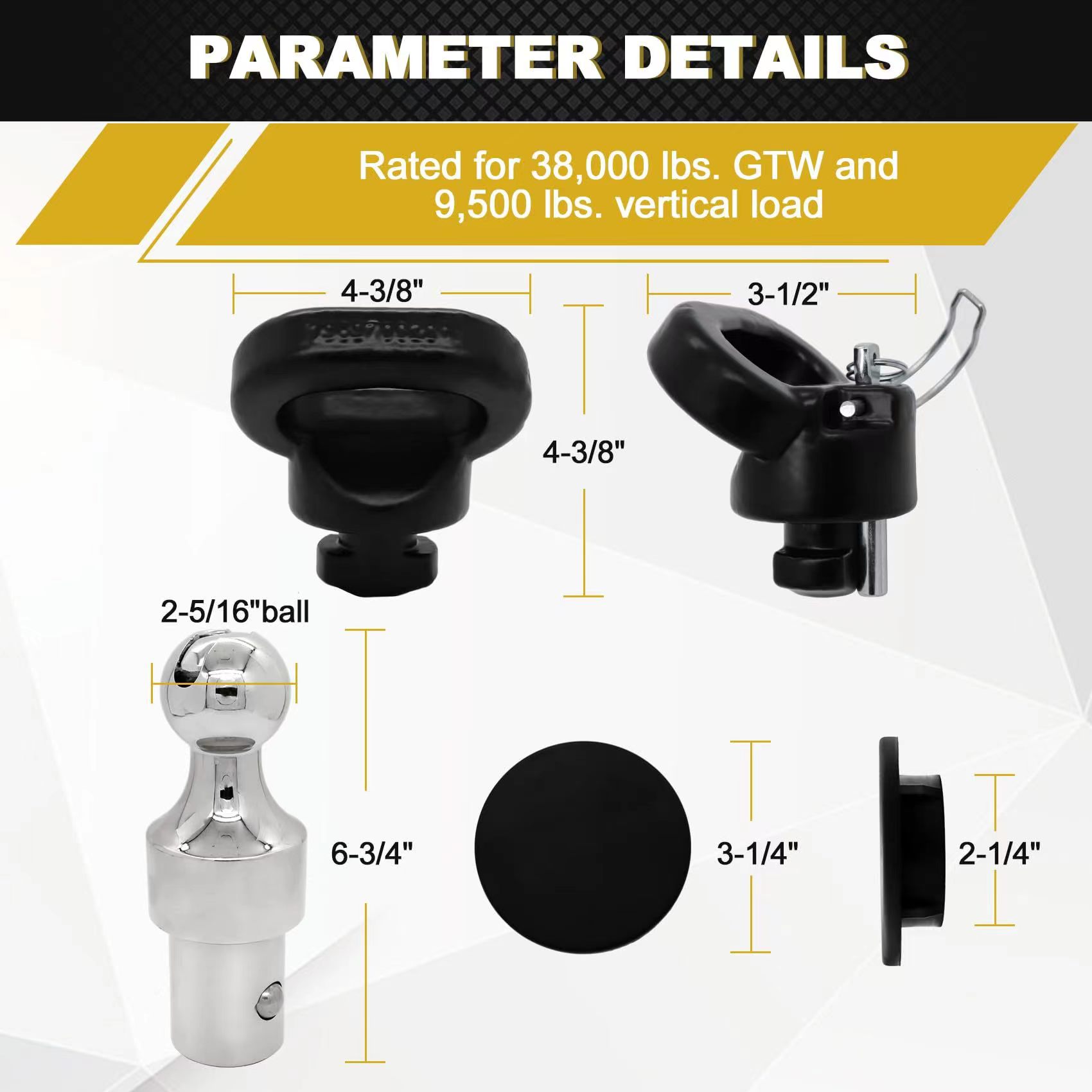 Gooseneck Hitch Ball Kit Compatible with Select Ram Trucks